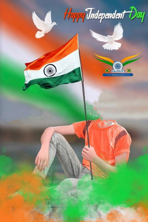 15 August Background For Independence Day Without Head
