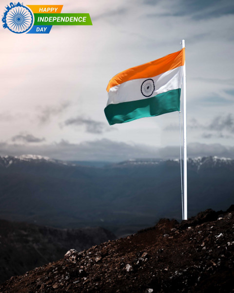 15 August Editing Background full HDWith Flag