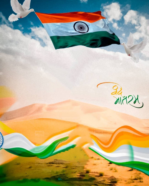 15 August Indipendent Day Flag Background For Picsart