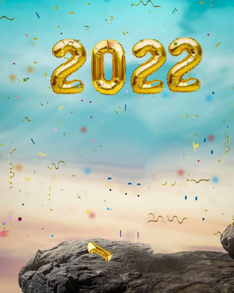 2022 Happy New Year Background For Editing PicsArt & Photoshop