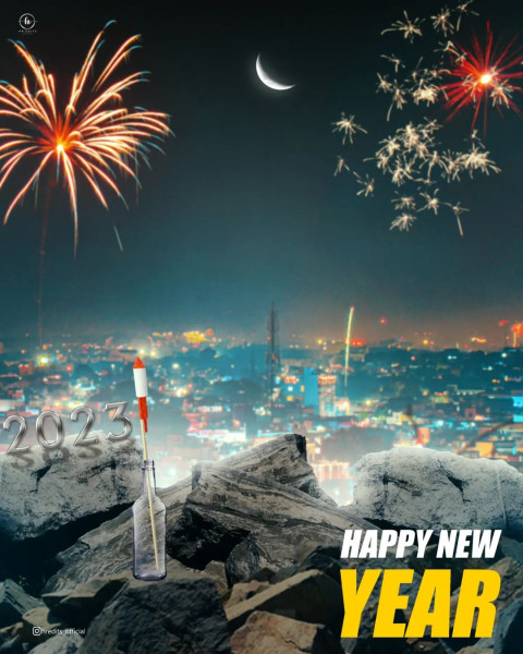 2025 Firework New Year CB Background Picsart For Editing
