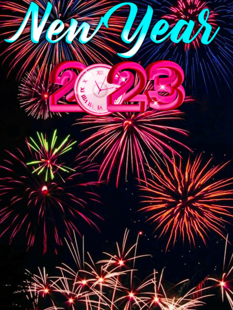 2023 Happy New Year Fireworks CB Editing Background