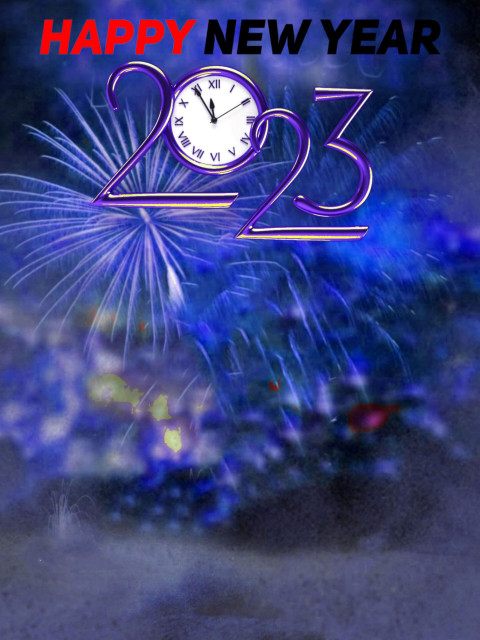 2023 Happy New Year Fireworks CB Editing HD Background New