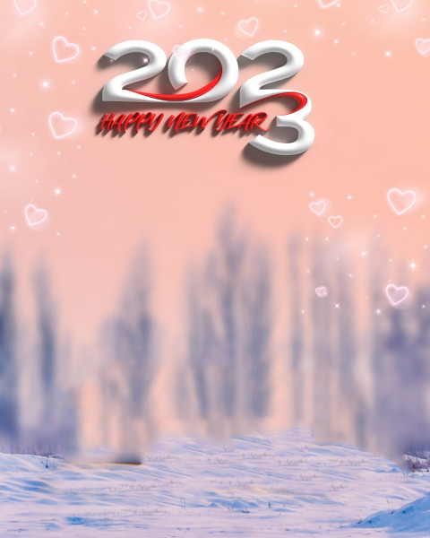 2023 Happy New Year Photo Editing Background