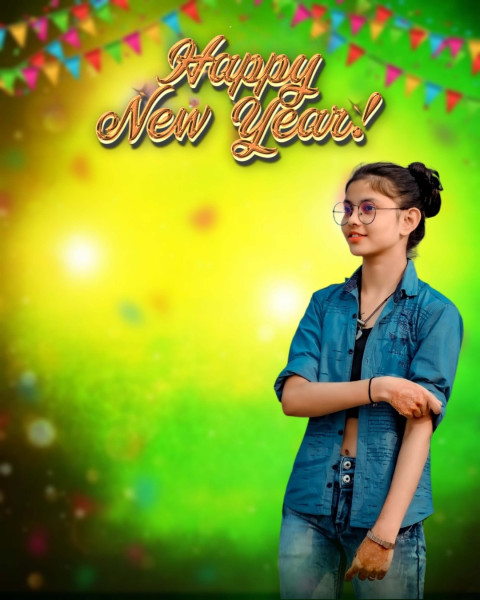 2025 New Year Cute Girl Editing HD Background Picsart