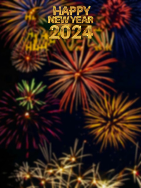 2024 Happy New Year Firework Background Free Download Free
