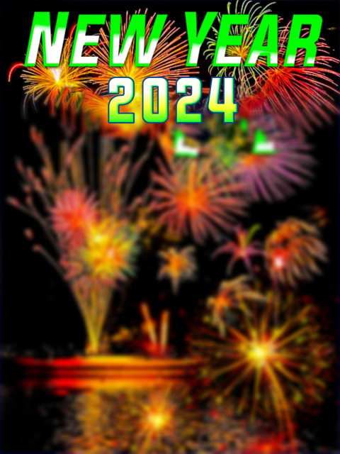 2024 Happy New Year Firework Background Free Download Full HD