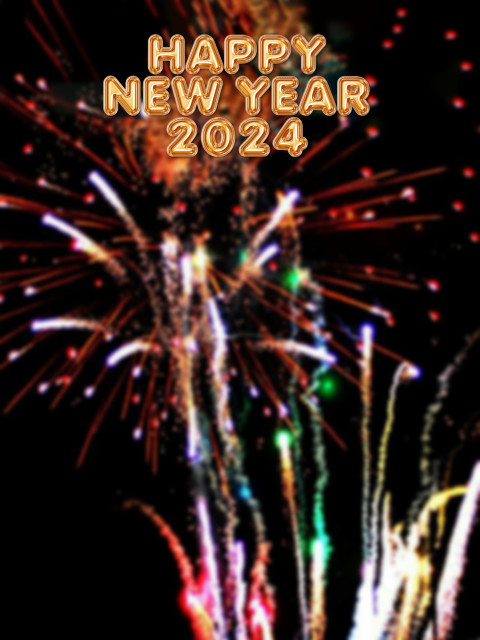 2024 Happy New Year Firework Background Free Download Full HD