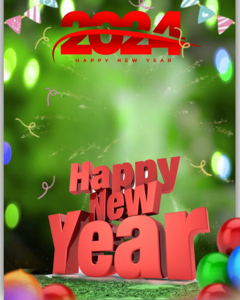 2024 New Year Photoshop CB Background Download For Editing