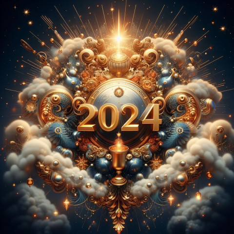 2024 New Year Wishes Images HD Wallpaper Download Free