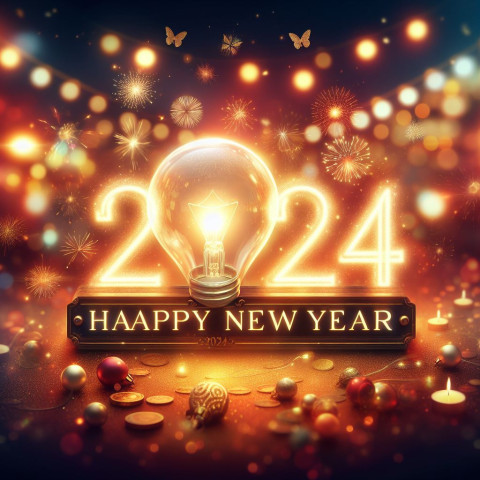 2024 New Year Wishes Images HD Wallpaper Download Free