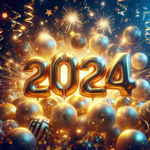 2024 New Year Wishes Images HD Wallpaper Download Free