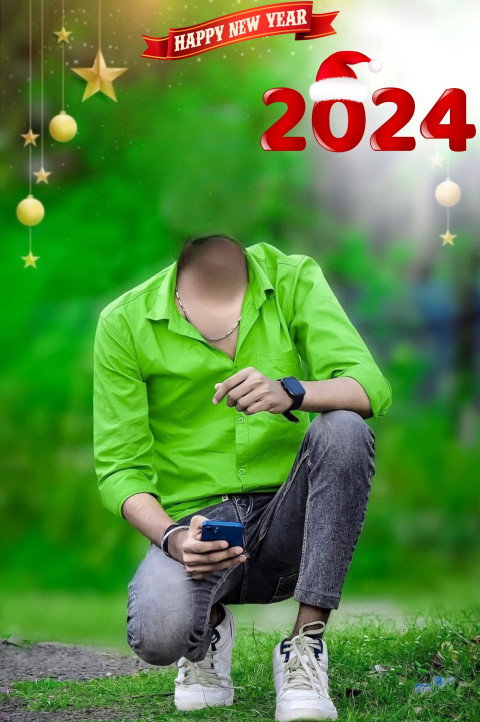Cover Photo of New Year 2024 Background Editing With Girl