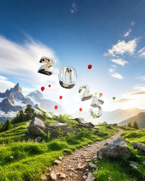 2025 Happy New Year Editing HD Picsart CB Background