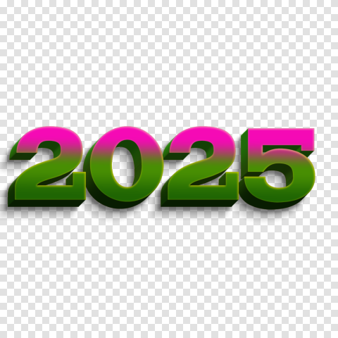 2025 Happy New Year Png Transparent Background