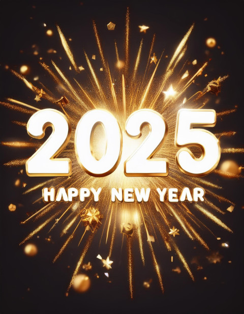 2025 New Year Card With Holiday Cheer Photo For Editing Cb