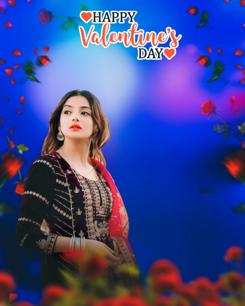 2025 Valentine Day Photo Editing Background