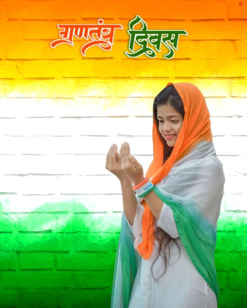 26 January 2024 photo Editing Girl CB Background Republic Day Images