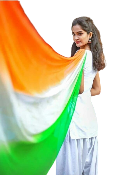 26 January Colorful Dupatta Girl PNG free download