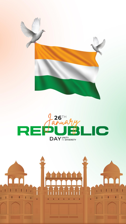 26 January India Celebration Poster Free Download