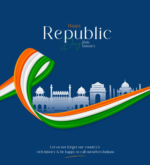 26 January Republic Day Poster Banner Editing Background