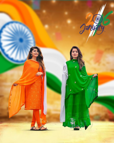26th January Photo Editing Bacground With Girls For Photoshop HD