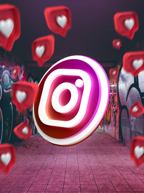 3d Instagram Photo CB PicsArt Editing Background