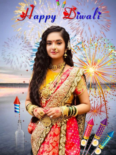 Anushka Sen images Diwali Special CB Background For Photoshop Editing