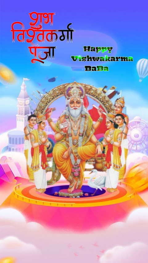 Baba Vishwakarma Puja Wallpaper HD Free Background