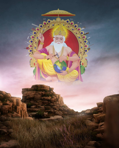 Baba Vishwakarma Puja Wallpaper HD Free Background Image