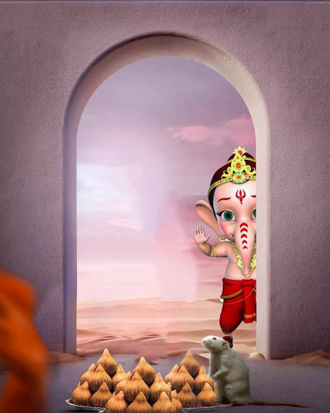 Baby Ganesh Chaturthi Editing Background