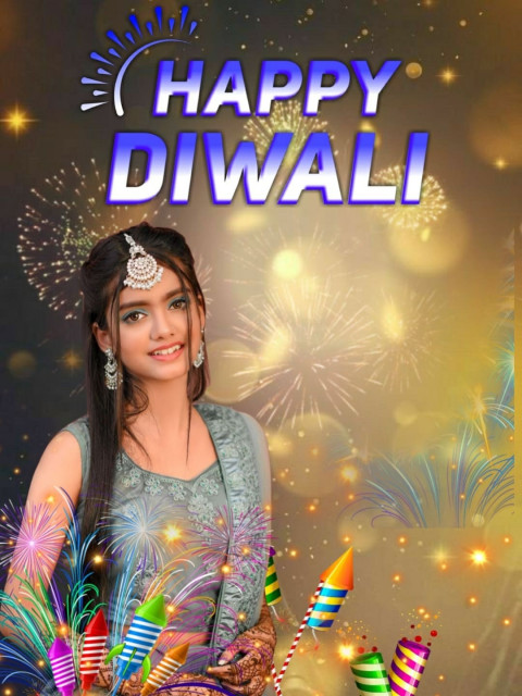 Beautifil Girl Happy Diwali CB Background Full HD for PicsArt Editing