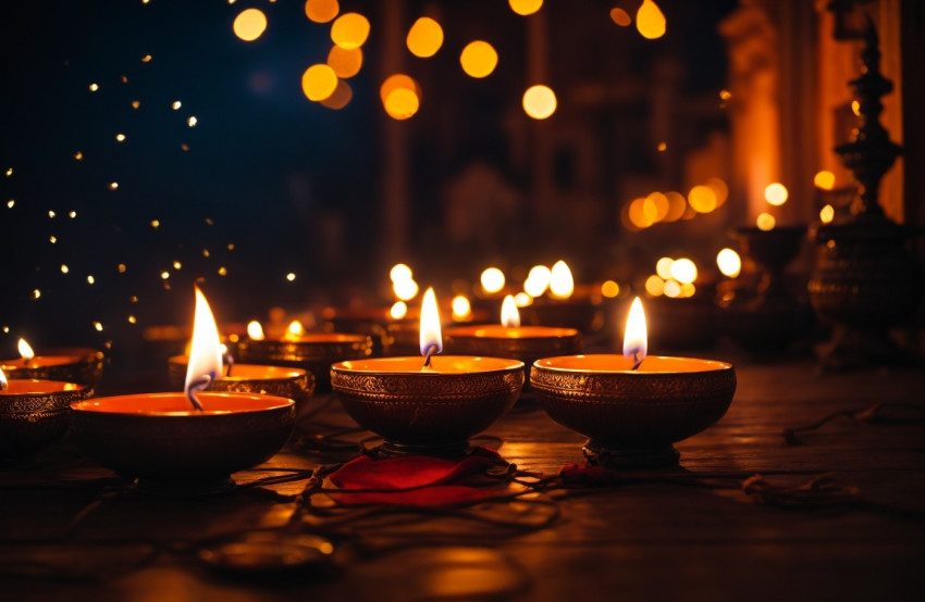 Beautiful Diwali Stock Image In Ayodhya Ram Mandir Backgrounds