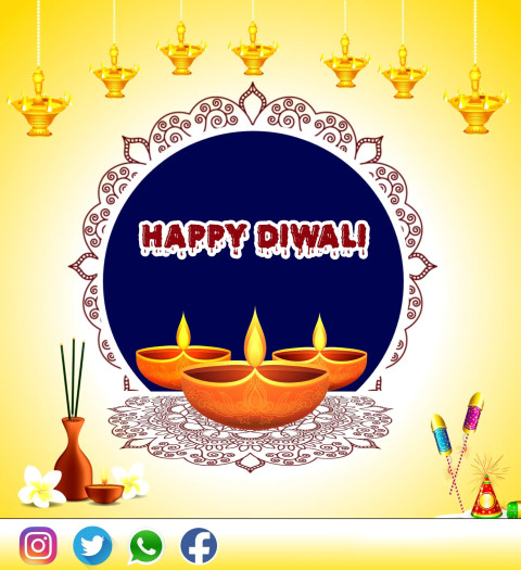 Beautiful Diwali Wishes Images HD Wallppers For WhatsApp Status