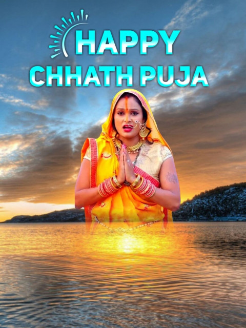 Beautiful Girl Happy Chhath Puja Editing Full HD Background