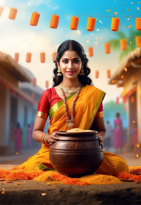 Beautiful Girl Images For Pongal Background HD Editing Royal