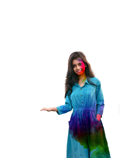 Beautiful Holi Girl PNG Download Free For Editing