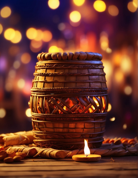Beautiful Lohri Blur CB Background With Fire Image Free Editing