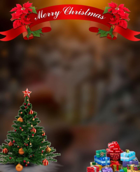 Beautiful Merry Christmas New Editing Background CB