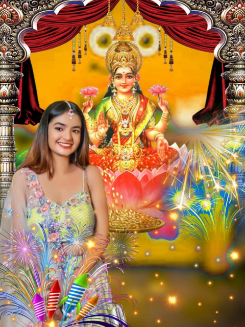 Best Background Of Diwali Lakshmi Puja CB Editing With Girl