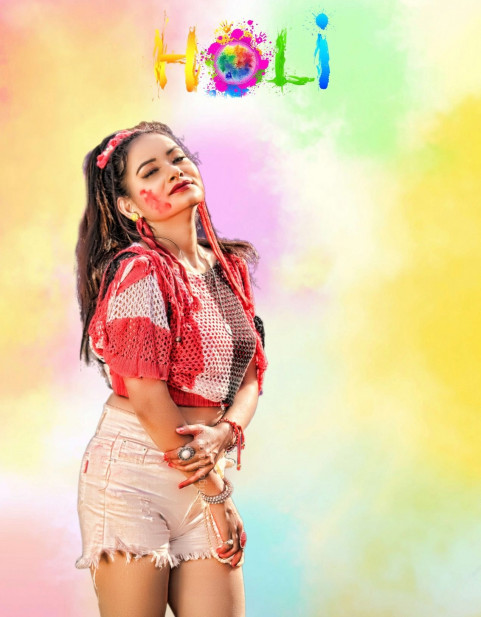 Best Holi Picart CB Editing Background With Girl Free