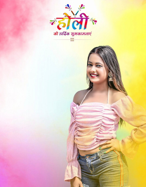 Best Holi Picart CB Editing Background With Girl New