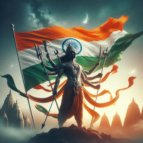 Bharat Mata indian flag hd dp Images wallpapers