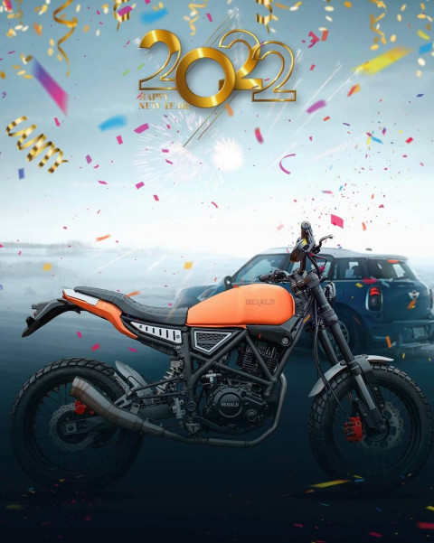 Bike 2021 Happy New Year 2022 CB PicsArt Editing Background