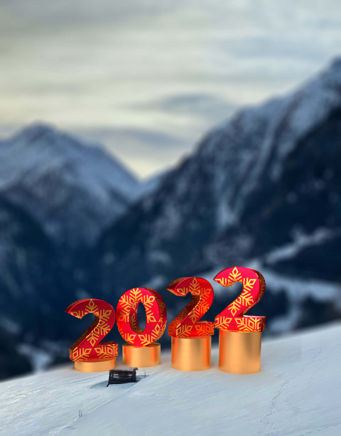 Blur New Year 2022 HD Background Photoshop & PicsArt