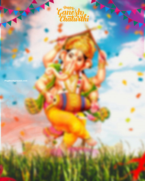 Blurred Ganesh Chaturthi Editing Background