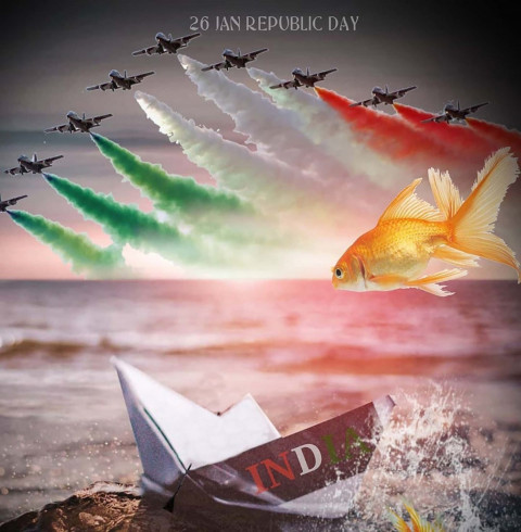 Boat Happy Republic Day Editing Background Download HD Free