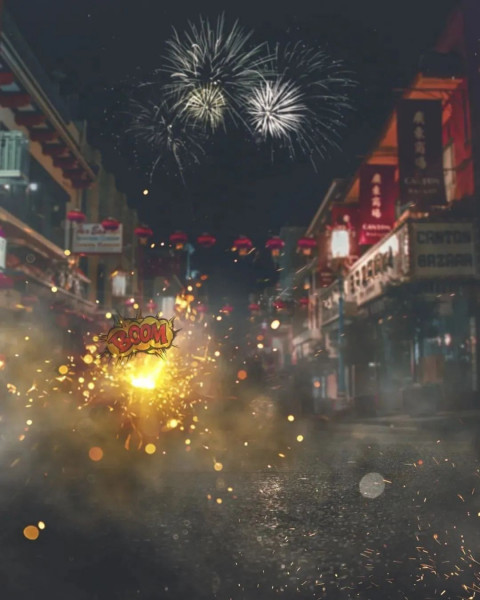 Boom Deepawali Photoshop Editing Background HD