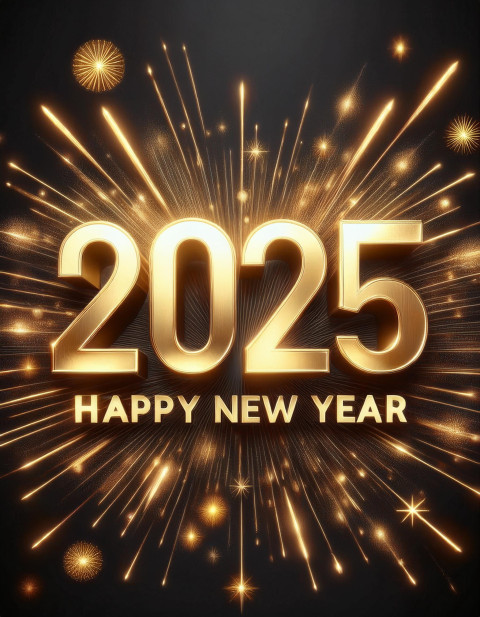 Bright Fireworks 2025 Holiday Greeting Card Editing Background