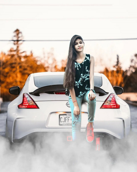 Car With Girl CB Picsart Editing HD Background Download Free